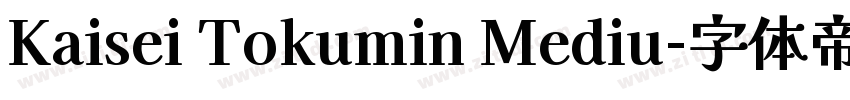 Kaisei Tokumin Mediu字体转换